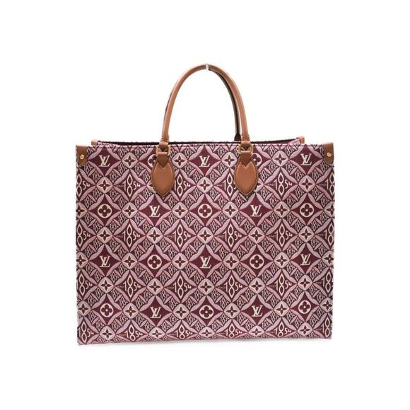 Louis Vuitton On The Go Bordeaux Jacquard Textile GM Shoulder Bag - Picture 2 of 8